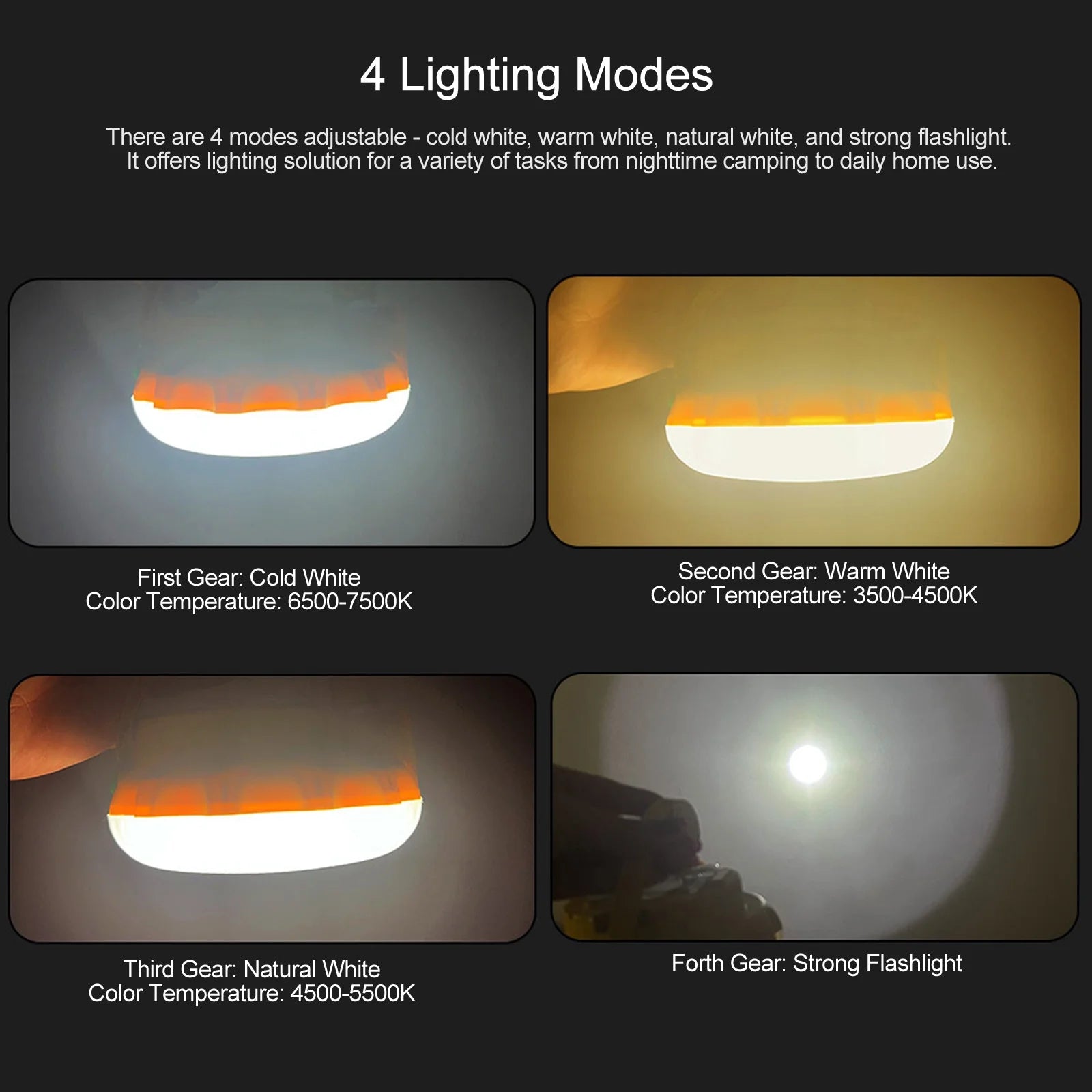 Tent Lamp with USB and Solar O5809