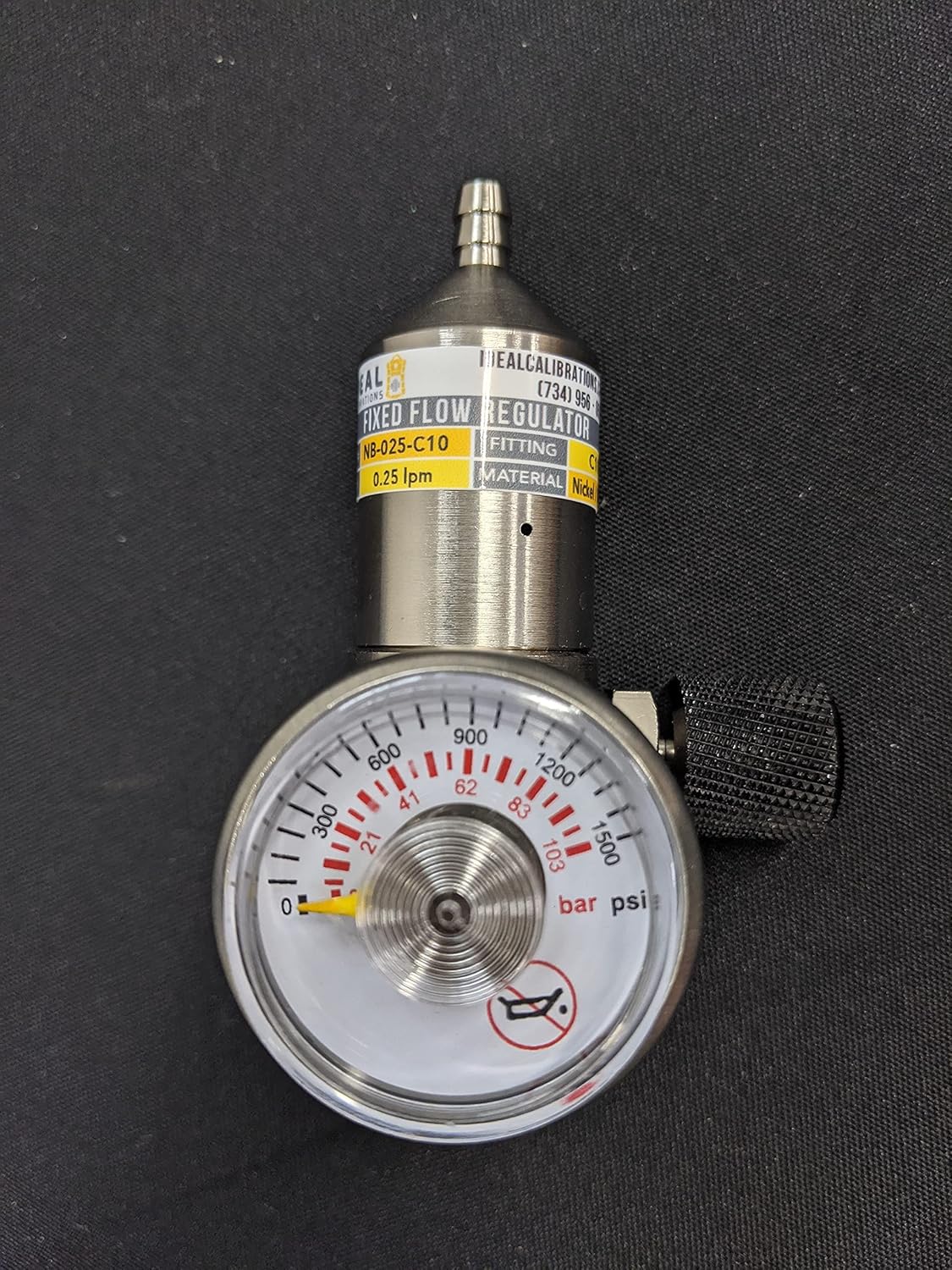 Nickel Brass Fixed Flow Calibration Gas Regulator L243268