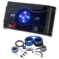 0 Gauge 100% Copper Amp Wire Kit with Dual Meter 50 Farad LED Capacitor P3417