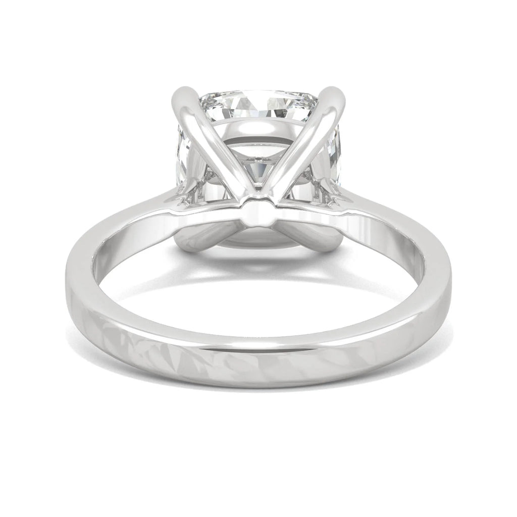 14K White Gold Moissanite Cushion Engagement Ring F46440