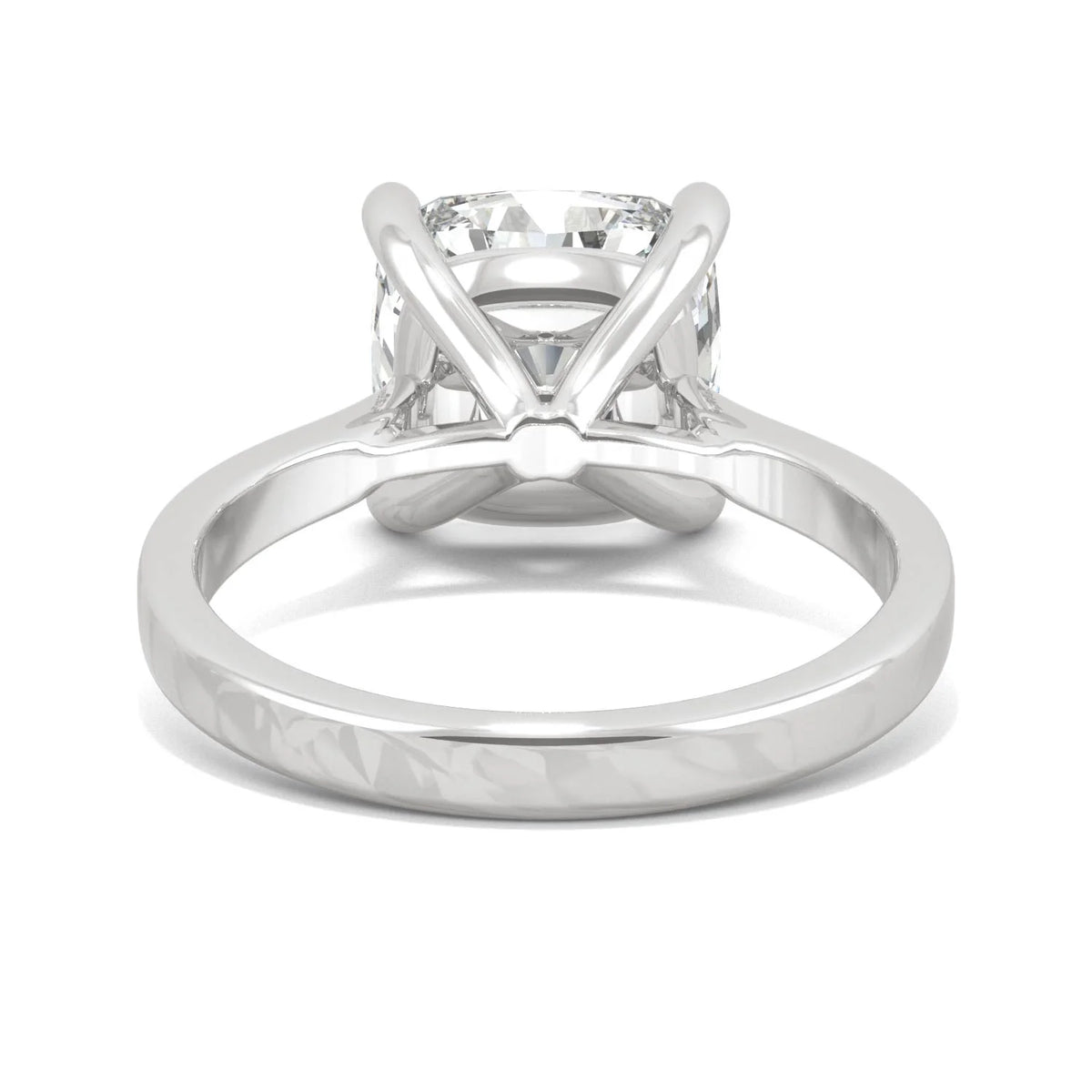 14K White Gold Moissanite Cushion Engagement Ring F46440