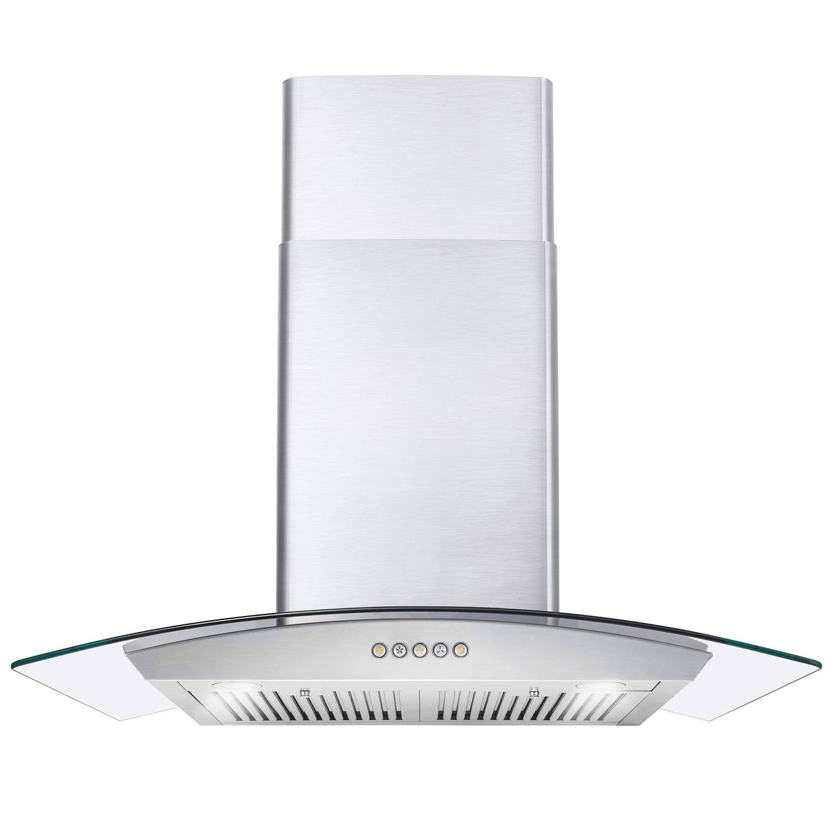 30x22 Wall Mount Range Hood with Glass, Stainless Steel I473