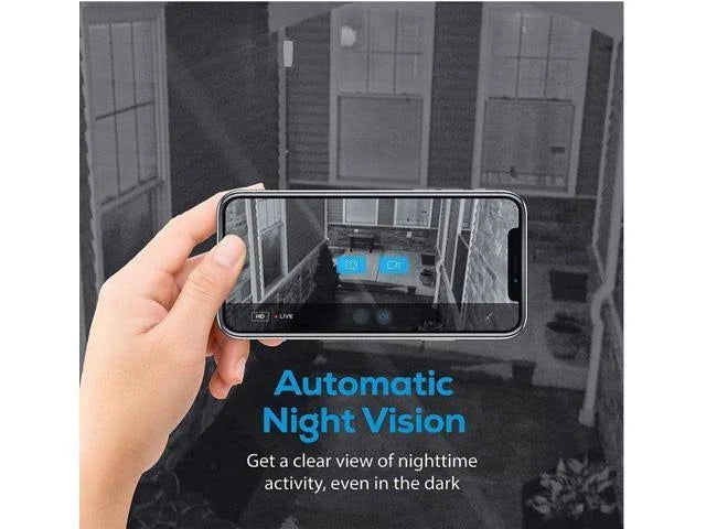 Black Indoor/Outdoor Wi-Fi Surveillance Camera Z608113