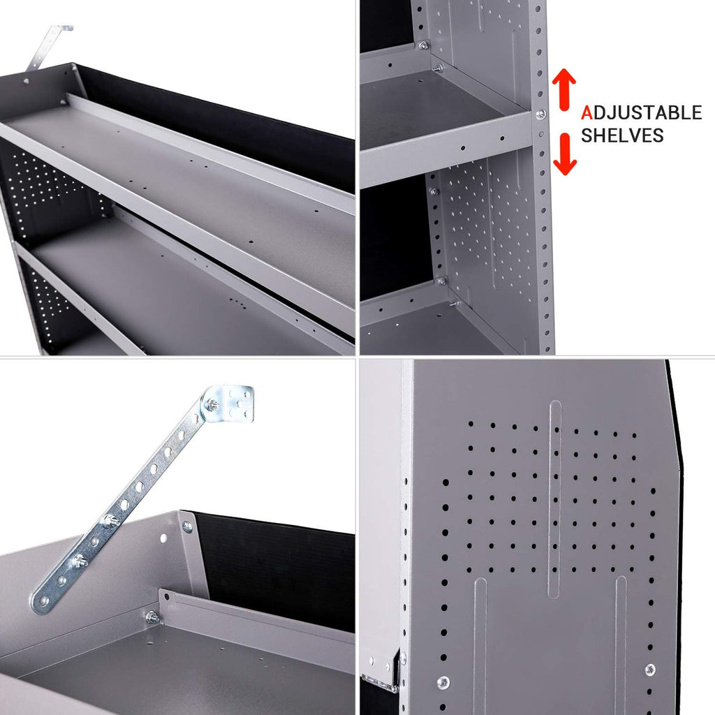 Steel Van Shelving Storage System, 32" W x 46" H x 13" D L9210