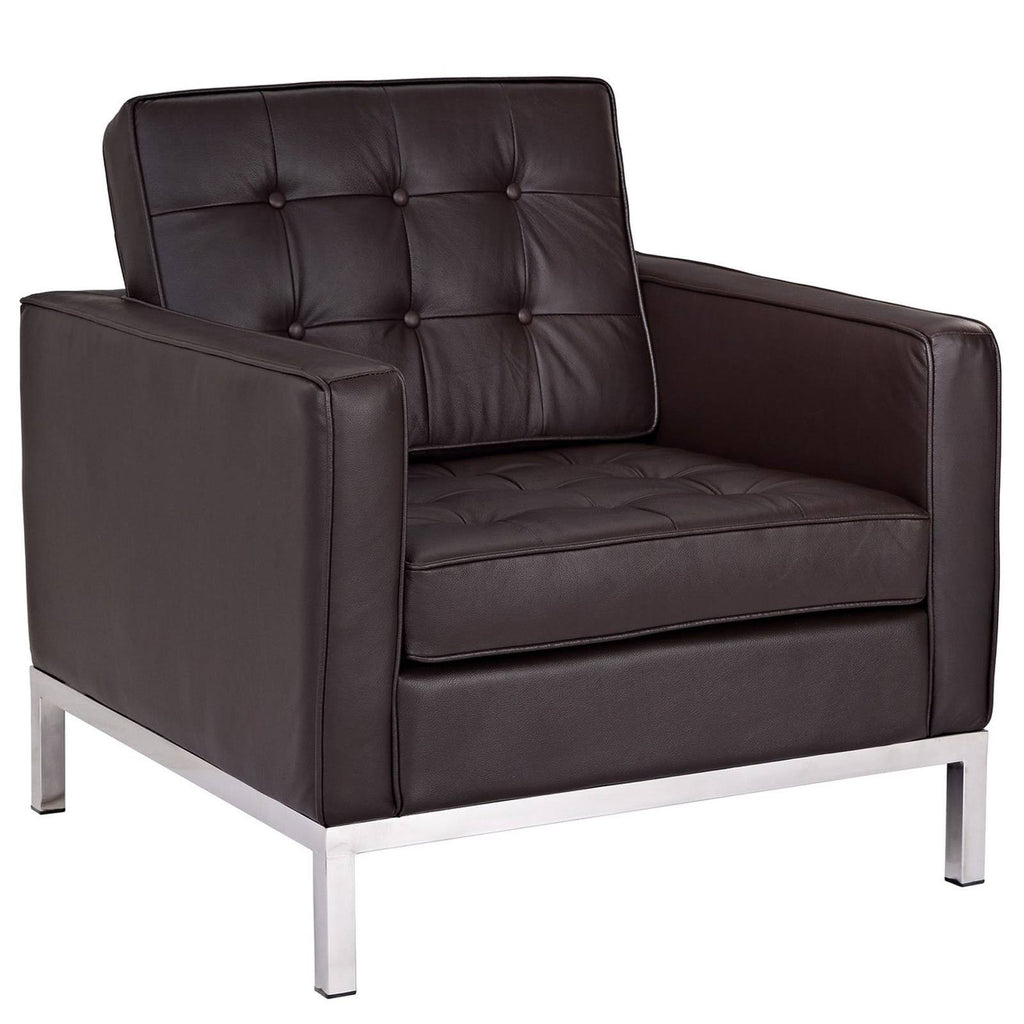 White Leather Armchair Q44948