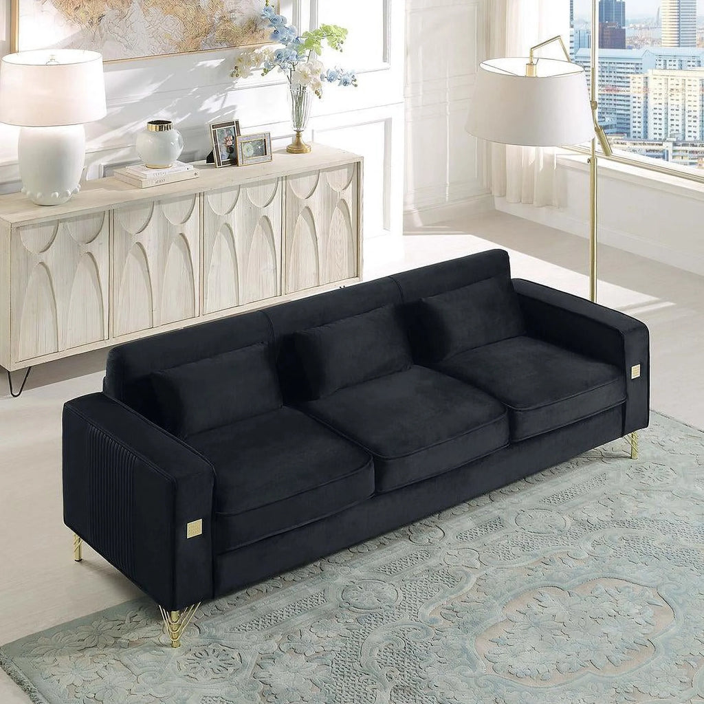 Black Loveseat D151