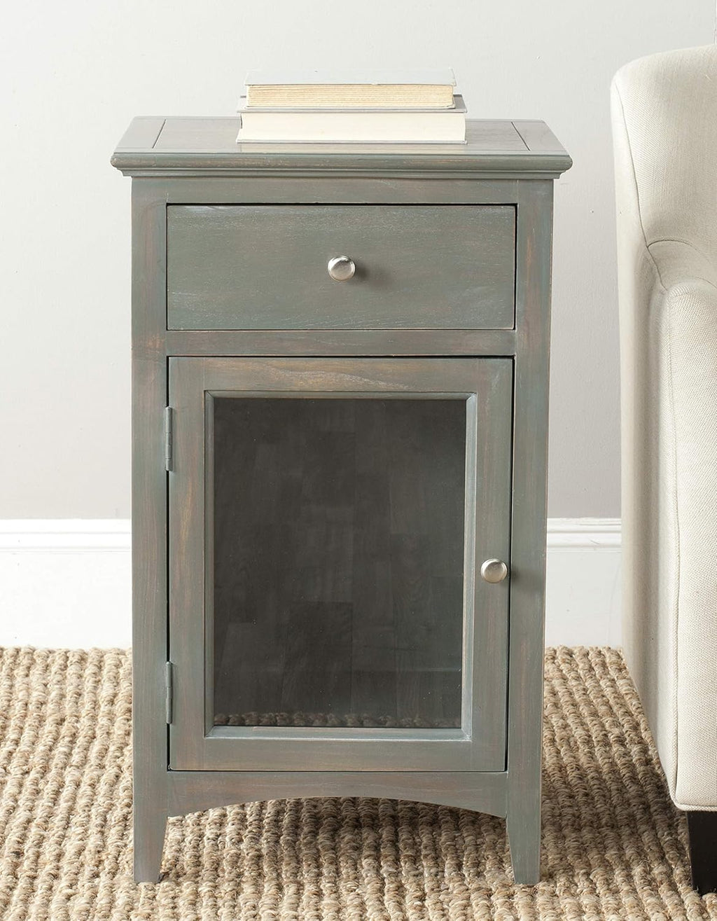 French Grey End Table Z285634