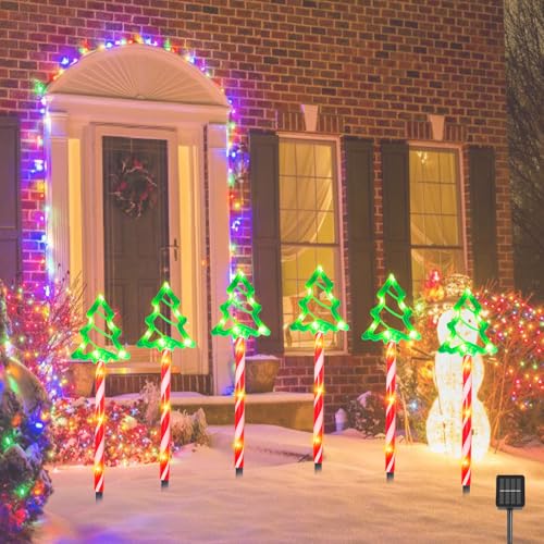 6 Pack Solar Christmas Pathway Lights M57122