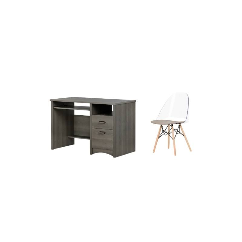 Gray Maple Desk and 1 Annexe Chair Set G9544