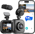 4K/1080P Wi-Fi Dual Dash Camera with IPS Screen, Night Vision, 170° Wide Angle J281889