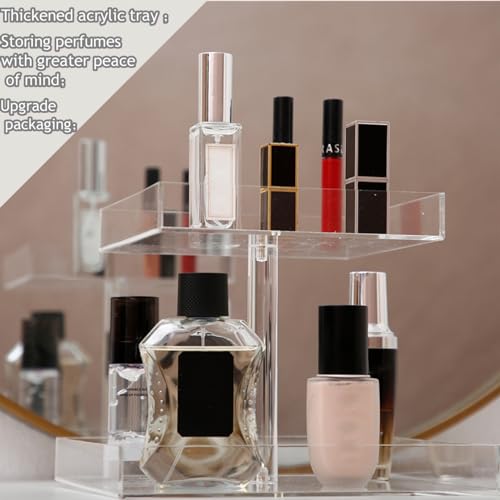 Perfume Organizer Display Tray Acrylic Large Vanity Trays Makeup Storage Holder H3896