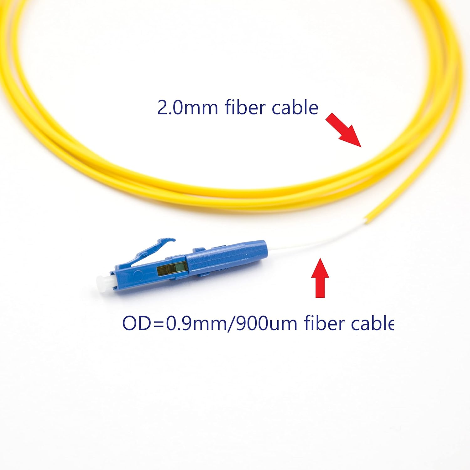 100pcs LC UPC Fiber Optic Quick Connector Single Mode 9/125 Fiber Mechanical Connectors V91244