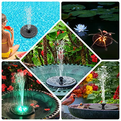 3.5W Solar Bird Bath Fountain with Color LED Lights B449961