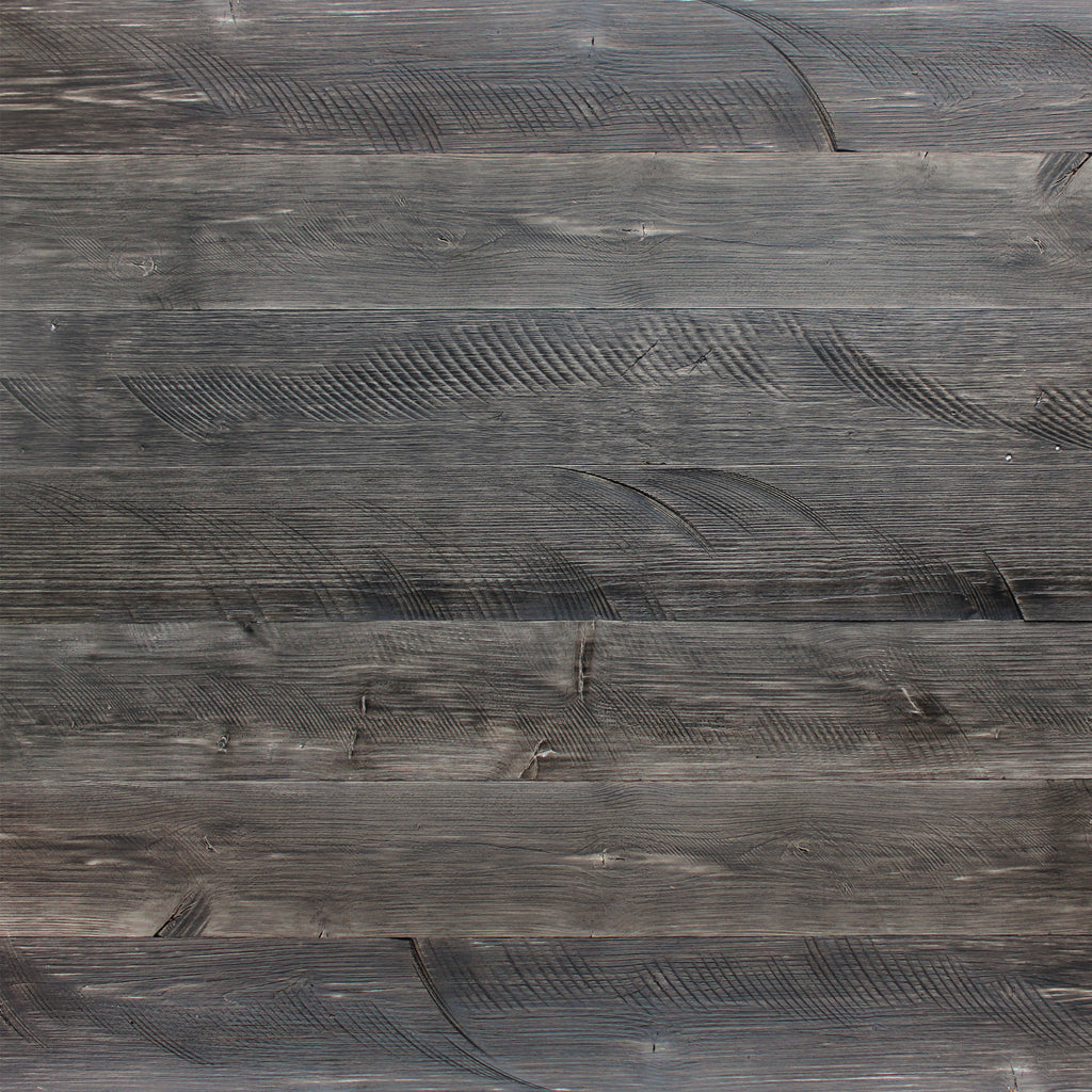 Self-Adhesive Distressed Real Wood Plank Dark Grey G1512