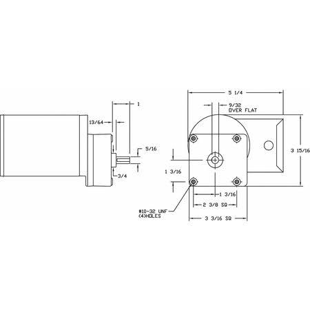 AC Gearmotor 68 RPM TENV 115/230V M8743