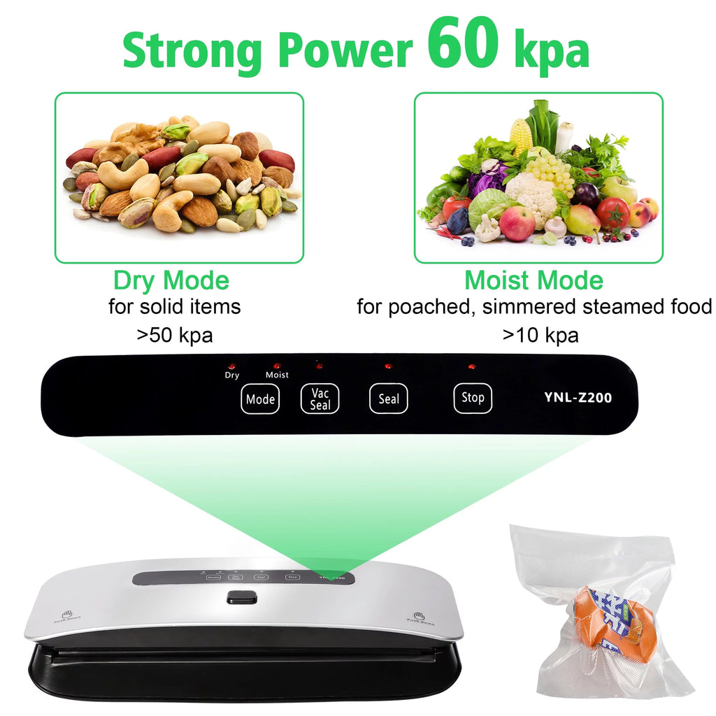 Compact Vacuum Sealer Machine Starter Kit with 10 Bags 1 Roll 1 Sealing Ring B289119
