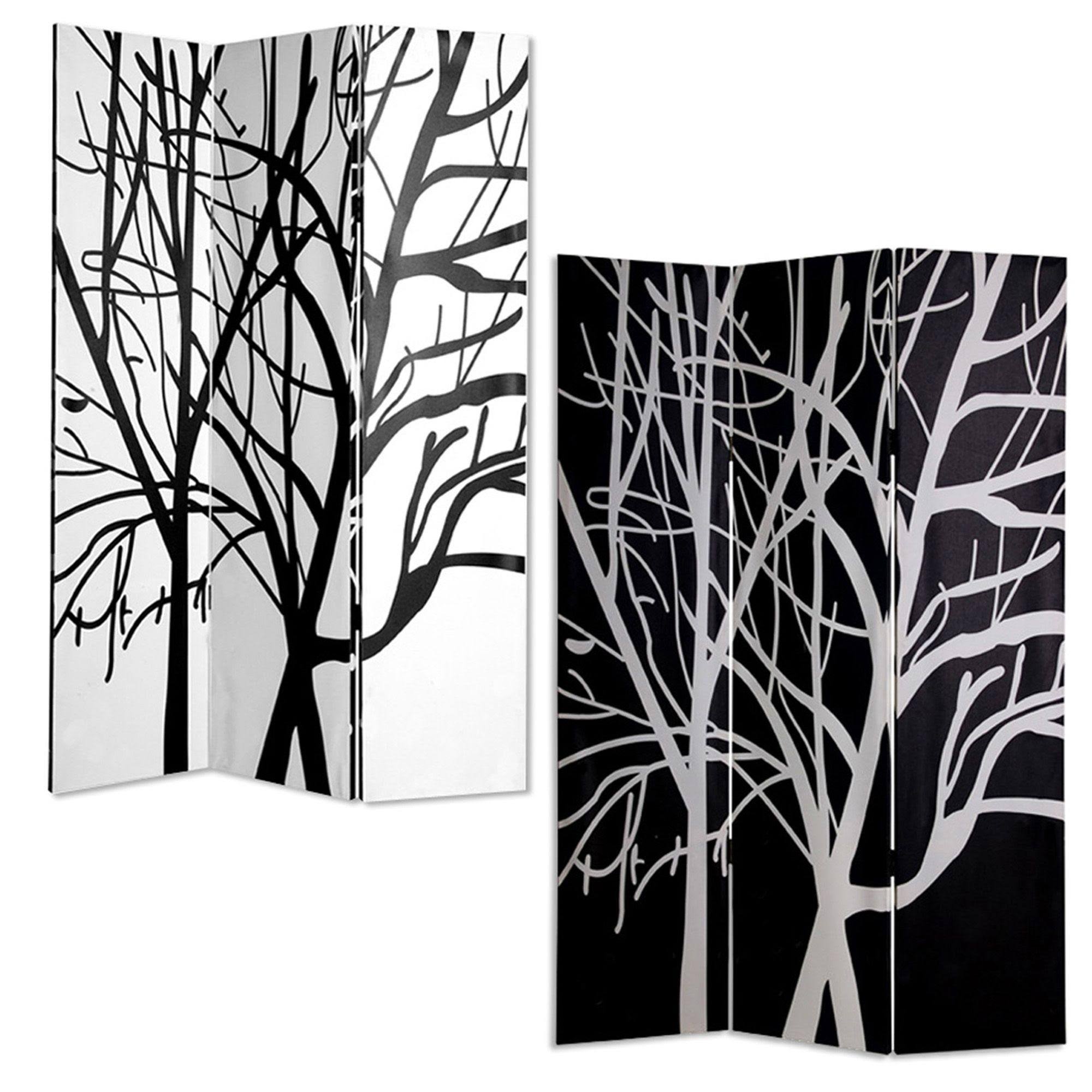 Multi Color Wood Canvas Screen G268842