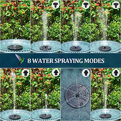 3.5W Solar Bird Bath Fountain with Color LED Lights B449961