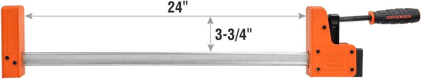 24-inch 90° Parallel Jaw Bar Clamp, 2-pack S531