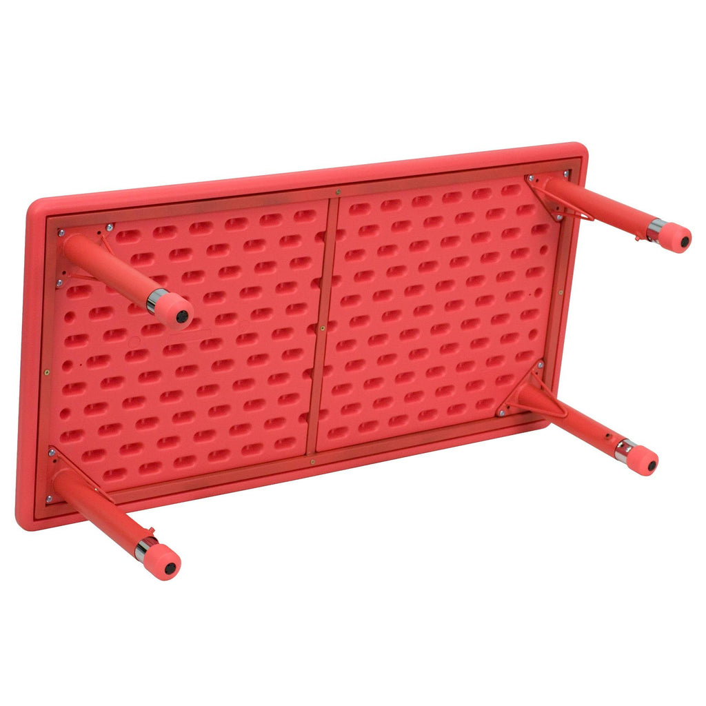 24x48 Red Plastic Height Adjustable Activity Table T2509