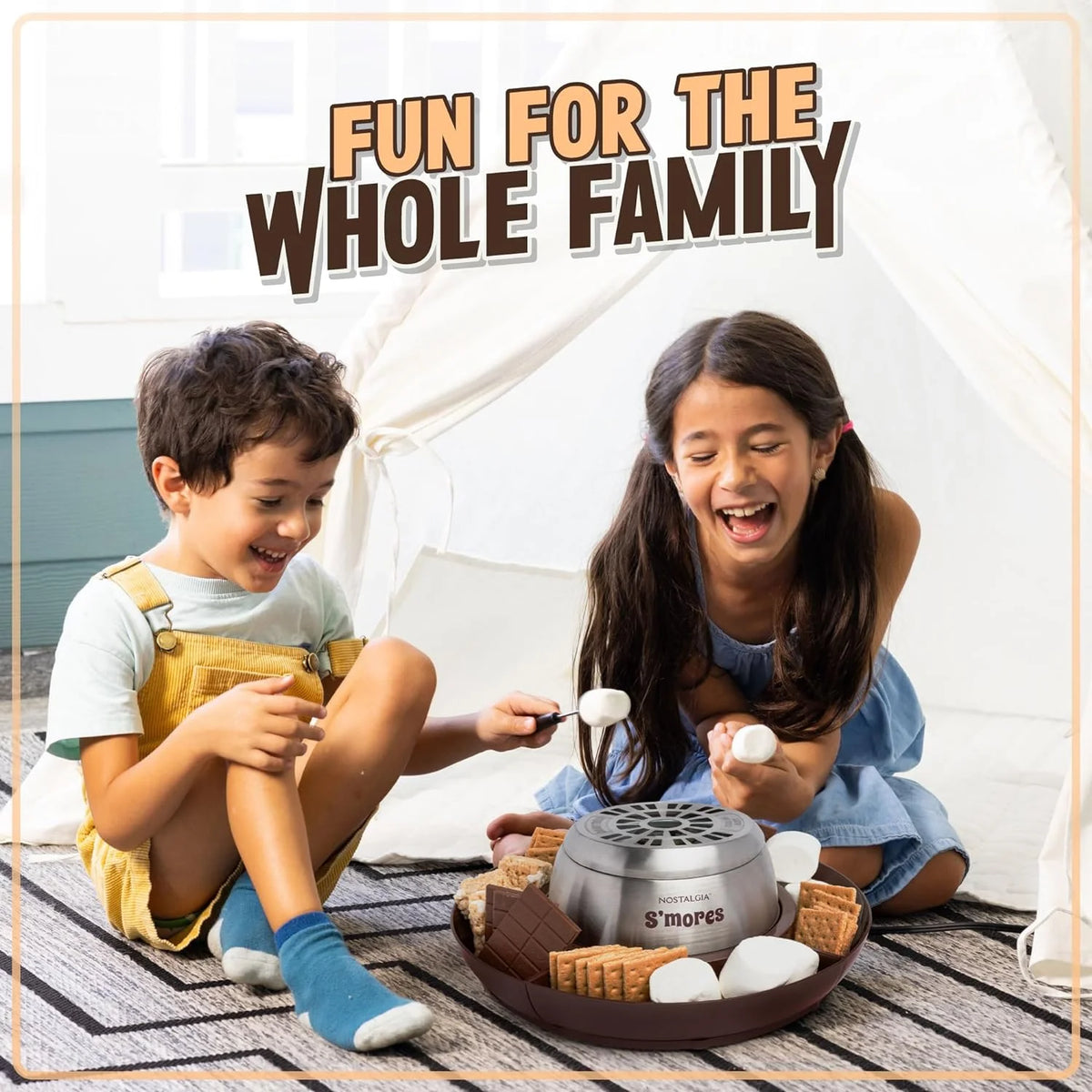 Brown Electric Smores Maker with 4 Roasting Forks Y820150