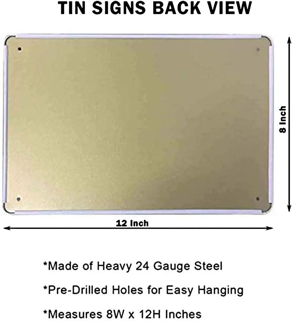 Retro Metal Tin Sign 8x12 inches H423