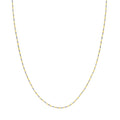 14K Two-Tone Gold 16" 1.5mm Diamond Cut Chain Necklace N4089