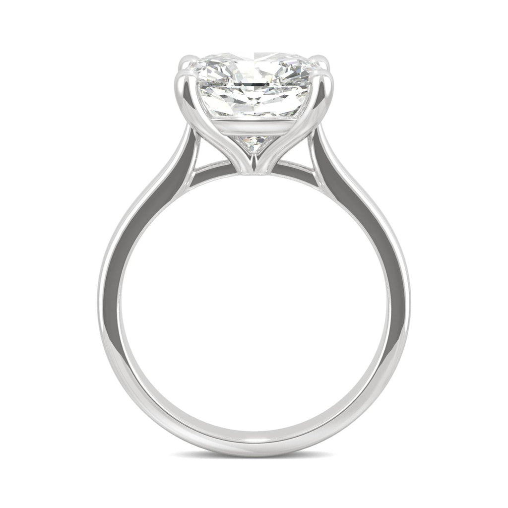 14K White Gold Moissanite Cushion Engagement Ring F46440