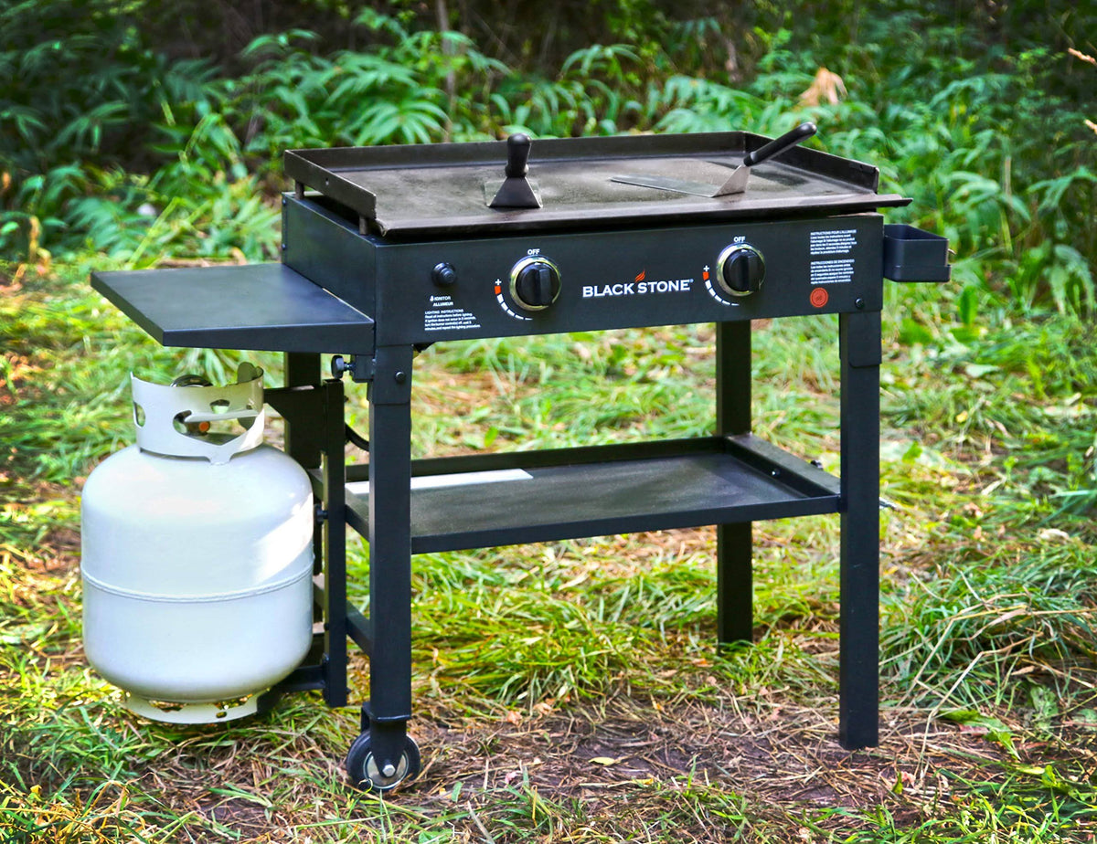 28 in 2-Burner Propane Gas Grill with Griddle Top X297381