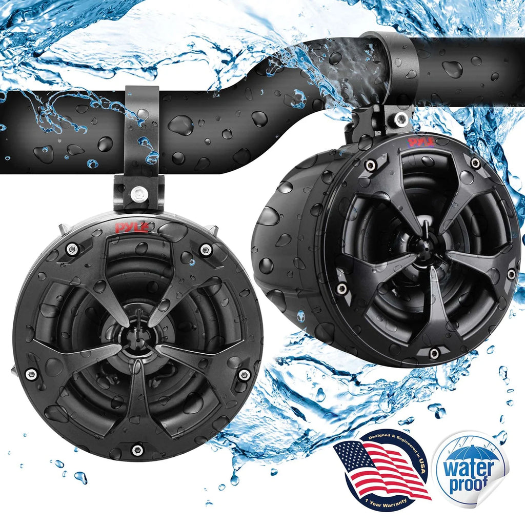 4 Inch 800W 2-Channel Marine Grade Waterproof Off-Road Speakers with Amplifier O255
