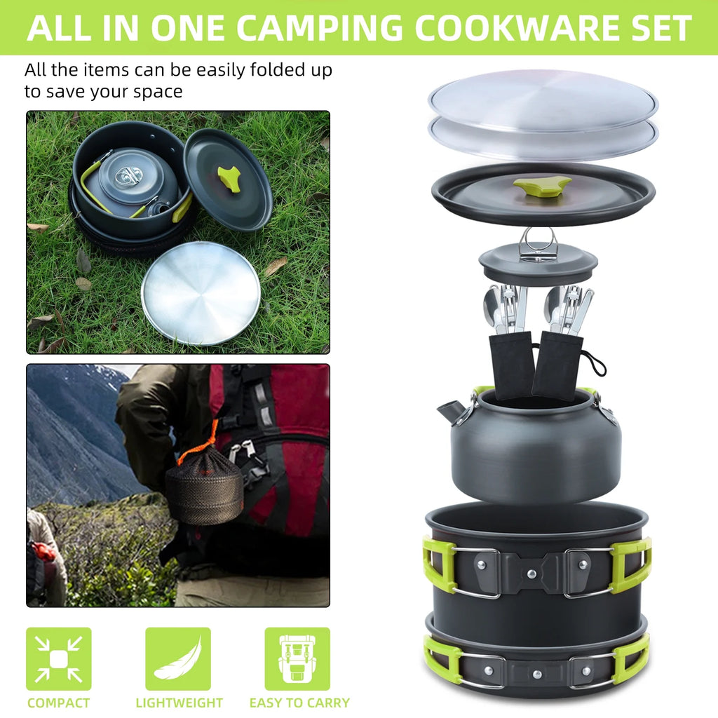 16pcs Camping Cookware Set R56442