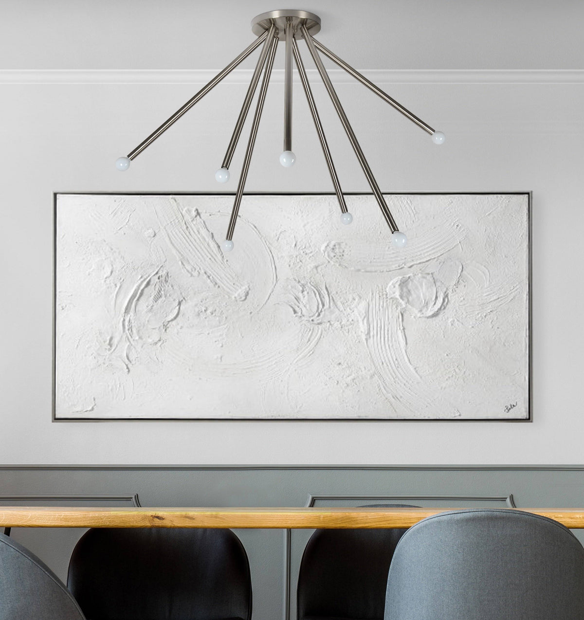 Satin Nickel Ceiling Fixture T257
