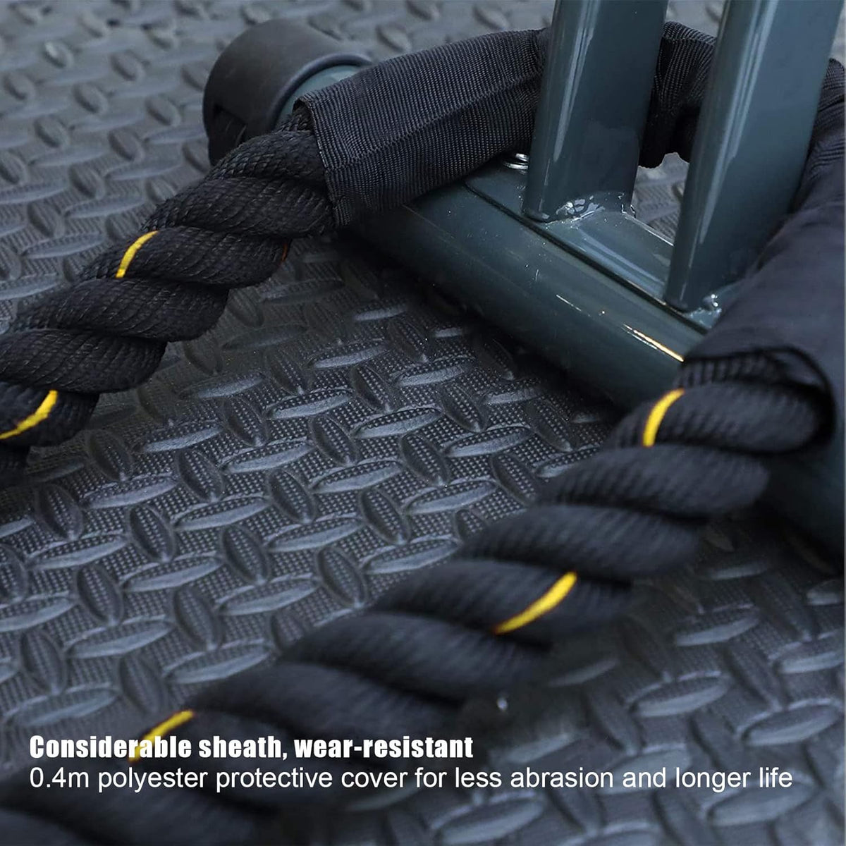 30Ft 1.5 Inch Heavy Dacron Battle Rope with Anchor E94266