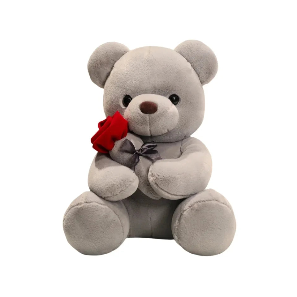 Grey Teddy Bear Plush Toy 23cm P494954