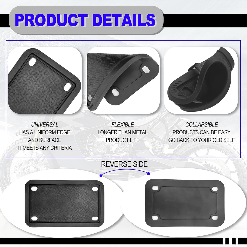Rust Proof Silicone License Plate Frame 4x7 in Z592354