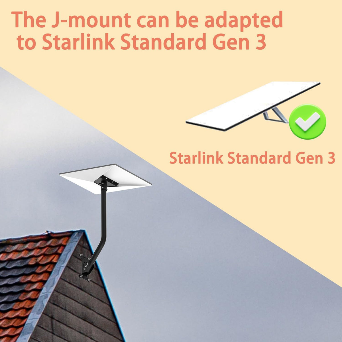 Adjustable Starlink Mounting Kit with Pipe Adapter H3558