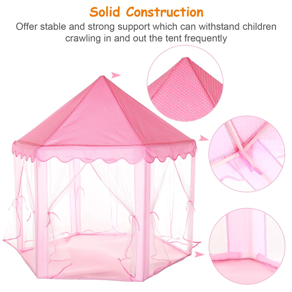 Kids Fairy Play House Tent with Carry Case H375606