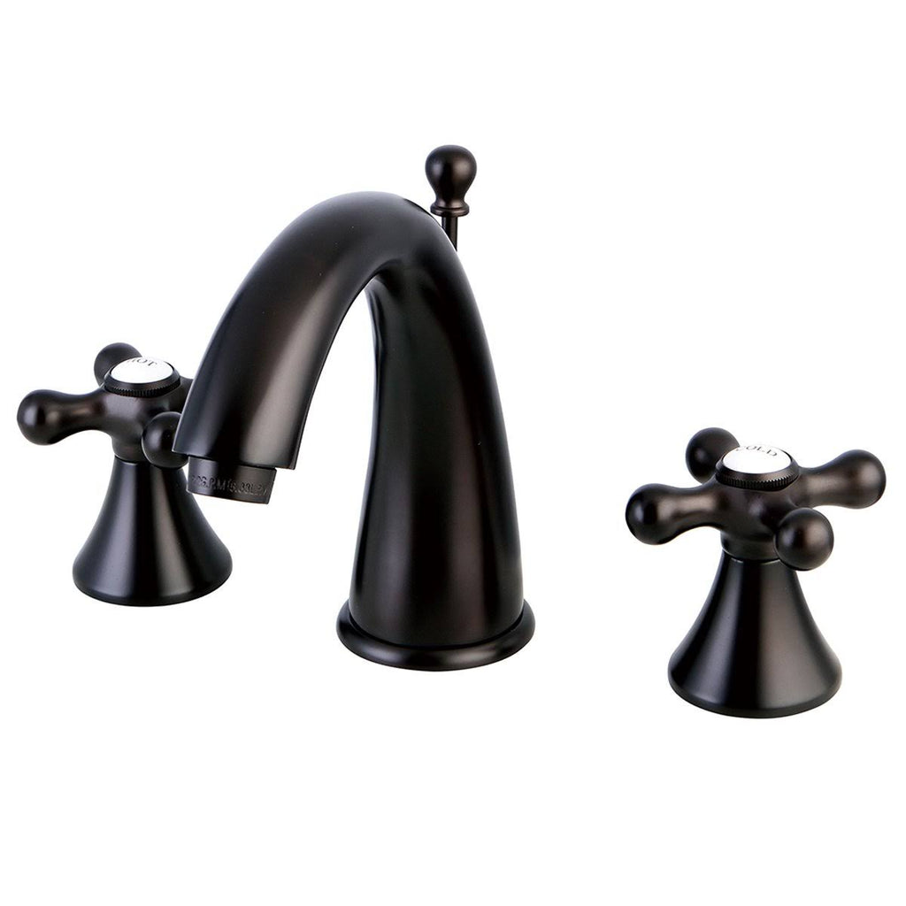 Satin Nickel Widespread Two Handle Lavatory Faucet with Brass Pop-Up K64097