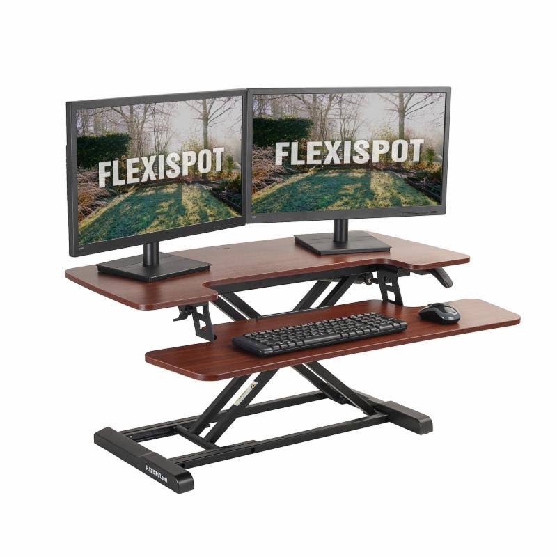 Black Sanding Desk Riser with Keyboard Tray B777934