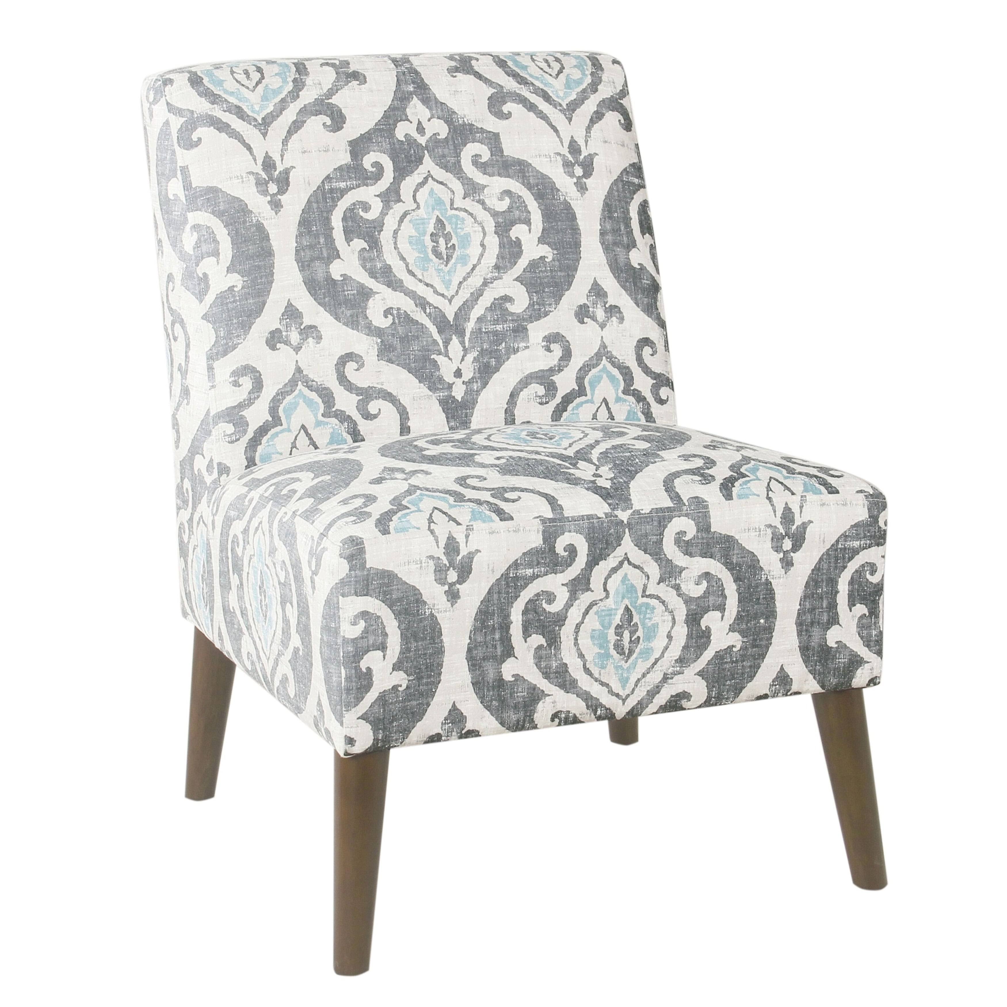 Navy Blue Armless Dining Accent Chair S8607