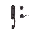 Venetia Single Cylinder Handleset Left Hand Curve Lever Traditional Round Rose C462