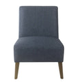 Navy Blue Armless Dining Accent Chair S8607