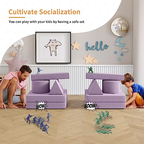 Modular Kids Play Couch 13PCS Blue J156