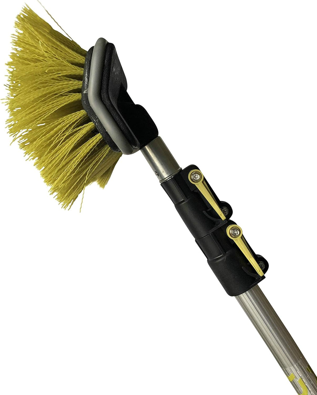 6-24 Foot Hard Bristle Brush Extension Pole with Telescopic Pole G4635