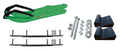 Green BX Snowmobile Skis with 10" Round Bars Complete Kit P7042