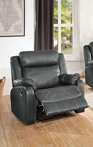 Dark Gray Lay Flat Reclining Chair S840352