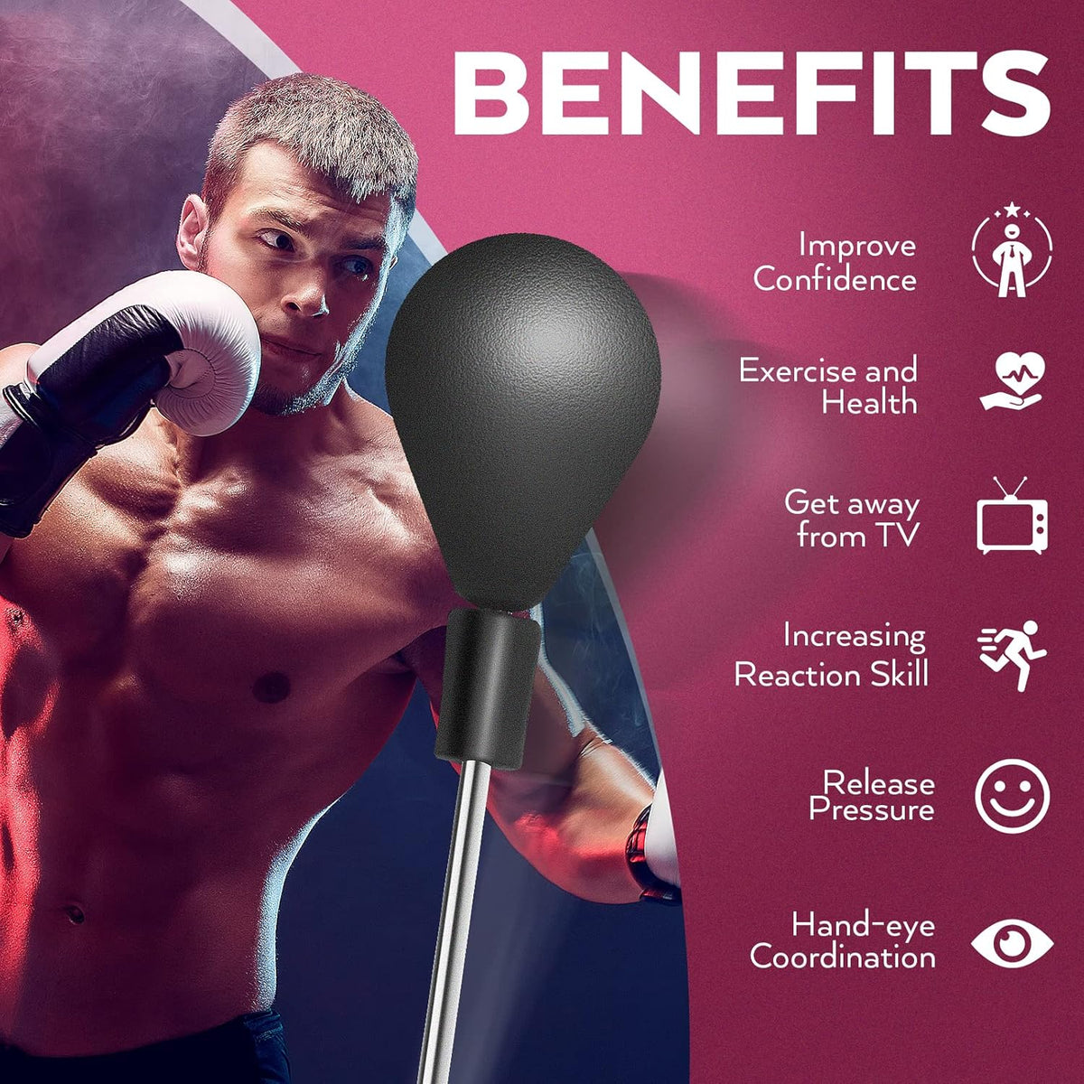 Free Standing Adjustable Height Punching Bag Y539585