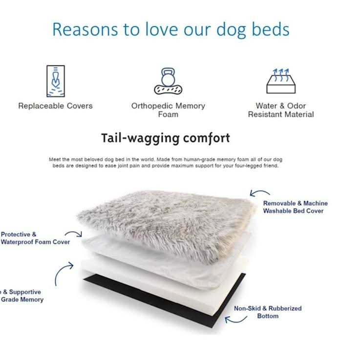 Faux Fur Orthopedic Dog Bed K728