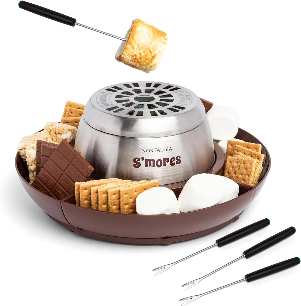 Brown Electric Smores Maker with 4 Roasting Forks Y820150
