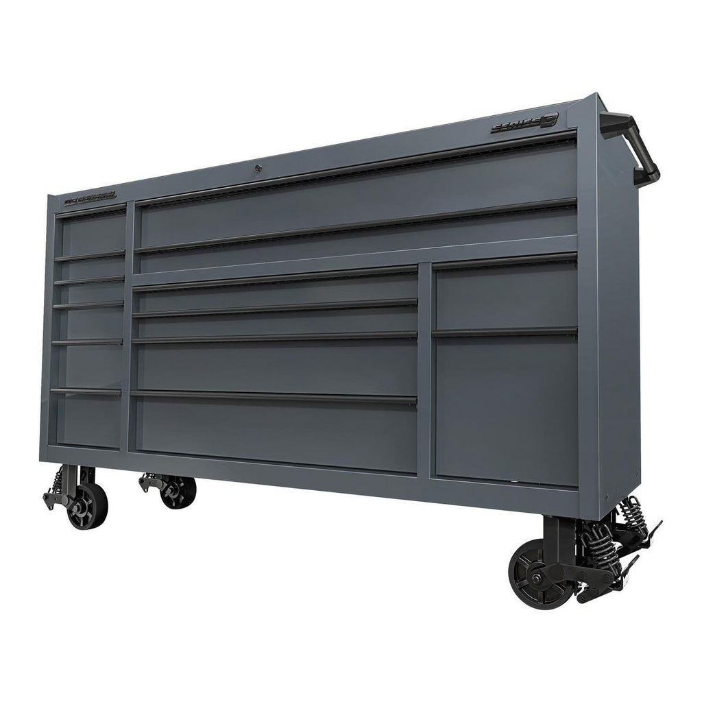 72 in. x 22 in. Triple-Bank Roll Cab, Slate Gray W1588